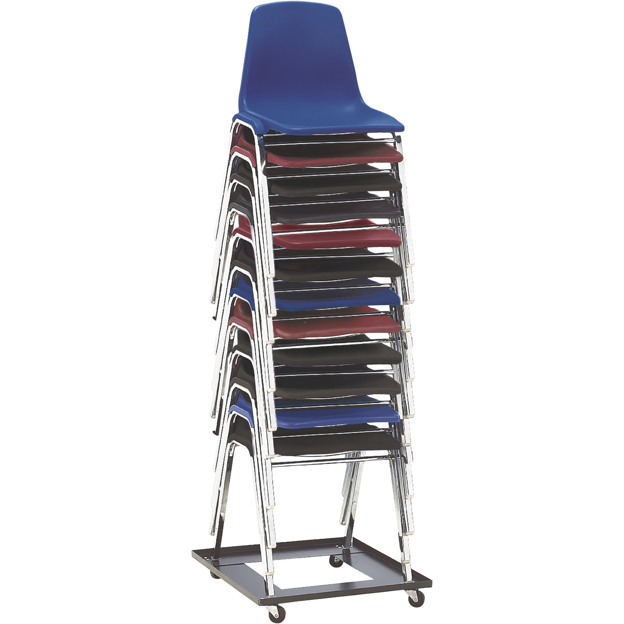 National Public Seating Stack Chair Dolly, Black, 22 3/4in.W x 23 1/2in.D x 3 1/2in.H, Model# DY81